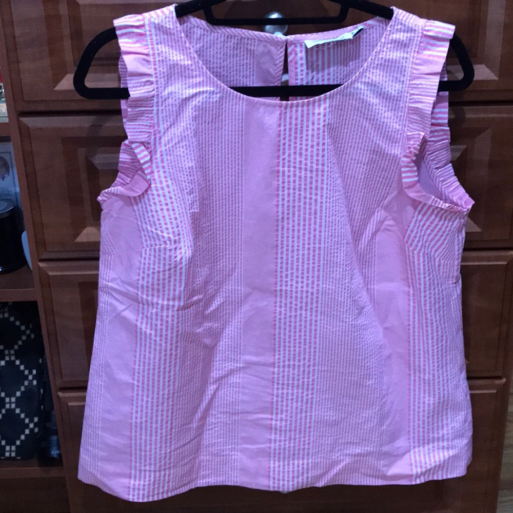 Vineyard Vines women’s pink/white top size 8
